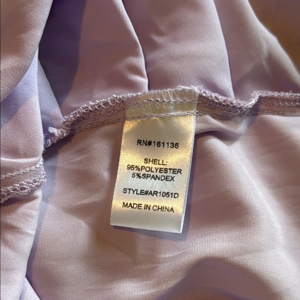 Rivir Lavender Satin Tie-Front Dress size M - Picture 4 of 11
